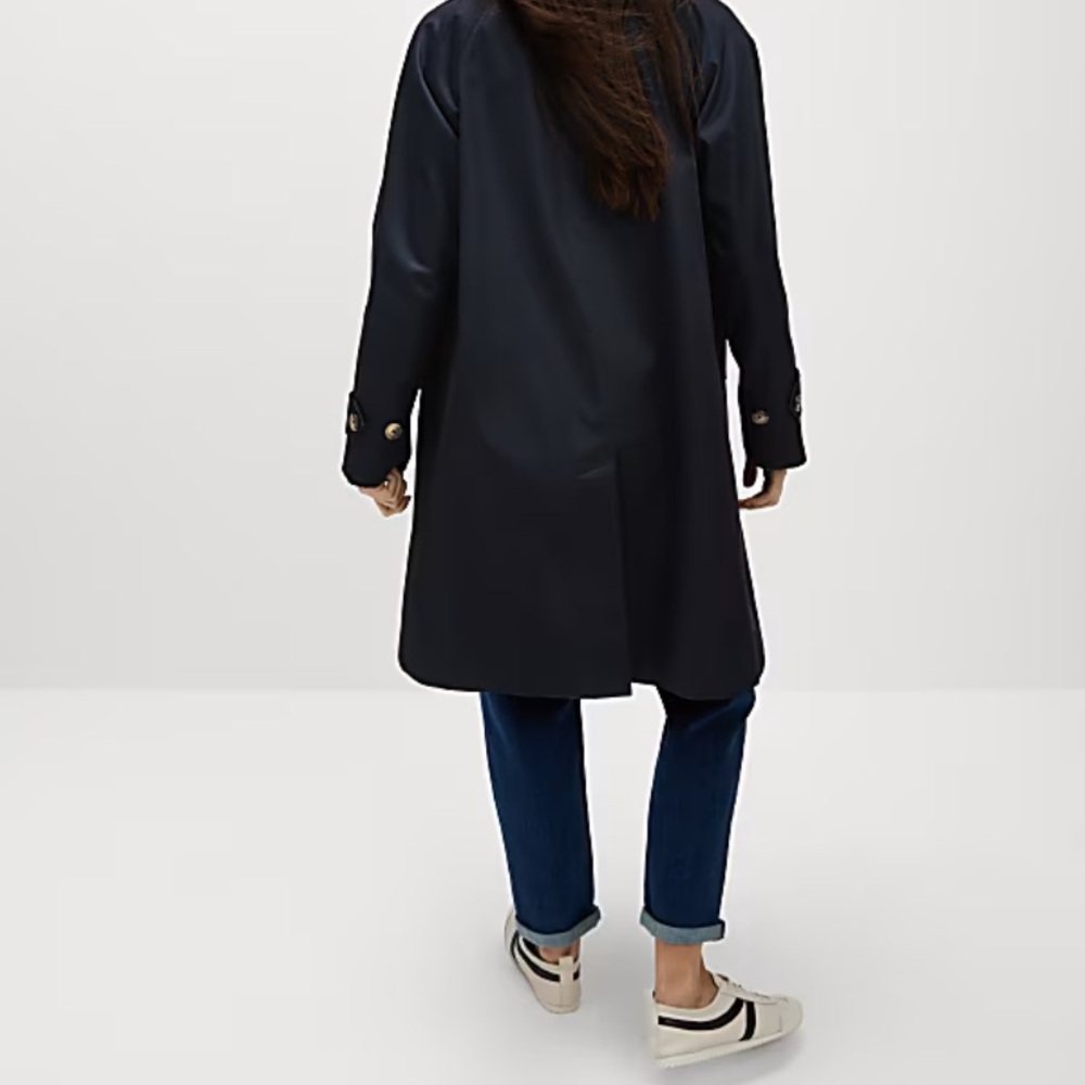 M&S Marks & Spencer navy trench car coat “sézane Clyde style” - Picture 4 of 7